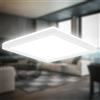 B.K.Licht - Lampada da soffitto a LED a luce indiretta, 3cm piatta, luce bianca neutra, lampada a LED, illuminazione a soffitto a LED, lampada da soggiorno, pannello da cucina, 24x24x3cm,Bianco