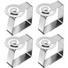 Westmark Clip per tovaglie a spirale - set di clip per tovaglie per uso interno ed esterno, ideale per tavoli da giardino, adatto per tavoli di spessore 1 - 3 cm - acciaio inox, 4 pz.