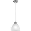 RL LIVE YOUR LIGHT Reality Dallas Lampada a Sospensione, Cupola Opale, E27, 0 watts, Nichel Opaco