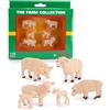 Toyland® Confezione da 6 figure di pecore e agnelli in scala 1:32 - The Farm Collection - Figure di animali da collezione