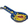 Sicilia Bedda - Poggiamestolo in Ceramica di Caltagirone - Varie Fantasie - Prodotto Autentico Dipinto a Mano (Maioliche Giallo/Blu/Rosso)