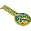 Sicilia Bedda - Poggiamestolo in Ceramica di Caltagirone - Varie Fantasie - Prodotto Autentico Dipinto a Mano (Maioliche Giallo/Verde)