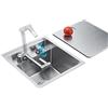Mokid Lavelli da Cucina Lavello A Scomparsa per Camper con Coperchio Lavello da Cucina in Acciaio Inox Mini Lavabo di Piccole Dimensioni Lavello con Sifone, Rubinetto, Piletta Lavandino Dispensa (Color : S