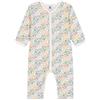 Petit Bateau A0B9S Tutina Senza Piedi A Maniche Lunghe Bimba 0-24 Marshmallow/Multico 18 Mesi