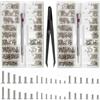 Bikasun Set di 1000 viti piccole, Viti di Riparazione Micro, mini viti autofilettanti, set di viti per occhiali, orologi, telefoni, fotocamere, computer portatili, M1.2 M1.4 M2, argento