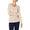 Goldenpoint Donna Maglia Manica Lunga a Costine con Bottoni a Pressione in Morbido Cotone e Modal