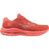 Mizuno Wave Rider 27, Scarpa Running Uomo (Dubarry/White/Cranberry, Sistema Taglie Calzature EU, Adulto, Numero, Media, 44.5)