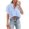 Imily Bela Camicia estiva da donna, senza maniche, 100% cotone, scollo a V, elegante, con bottoni, top, Senza maniche beige, M