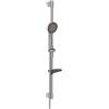 Hansa Aurelia set doccia con asta saliscendi e mensola, 3 tipi di getto, 4715013080, Aurelia acciaio inox spazzolato [Rubinetteria Bagno > Set Doccia]