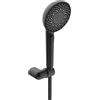 Hansa Aurelia set doccia con supporto, 3 tipi di getto, 4717012033, Aurelia nero opaco [Rubinetteria Bagno > Set Doccia]