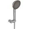 Hansa Aurelia set doccia con supporto, 3 tipi di getto, 4717012080, Aurelia acciaio inox spazzolato [Rubinetteria Bagno > Set Doccia]