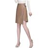 Generic Gonna da Donna in Ecopelle Gonna a Tubino a Trapezio a Vita Alta Irregolare in Pelle PU Femminile Asimmetrica (Color : A26, Size : X-Large)