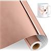 IModeur Vinilo Adesivo Oro Rosa, 30,5 cm x 457,5 cm Pellicola Lucida per Cricut, Silhouette Cameo e La Maggior Parte delle Macchine da Taglio