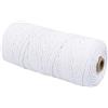 Rapidbok Filo Macrame 3mm, Corda per Macramè, Cordino per Borse Uncinetto, 3mm*100m Macrame, Macramè Filo, Corda di Cotone, Adatto per Il Processo Fai -da -te e la Riparazione di Abbigliamento, Bianco