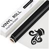 IModeur Vinilo adesivo nero, 30,5 cm x 244 cm pellicola adesiva nero lucido, vinile nero per Cricut, Silhouette Cameo, La maggior parte delle macchine da taglio