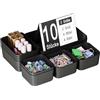 Homhut Organizer Cassetti Plastica, 10 Pezzi, Scatole Plastica Organizer, Contenitori per Cassetti Salvaspazio per Trucchi Cassetti, Cosmetici, Bagno, Cucina, Ufficio, Scrivania