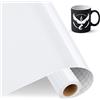 IModeur Vinilo adesivo bianco, 30,5 cm x 457,5 cm pellicola adesiva bianco lucido, vinile bianco per Cricut, Silhouette Cameo, La maggior parte delle macchine da taglio