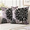 Jayusaror Federe Cuscini Divano 40x40 cm Set di 2 Nero Estate Fodere Cuscini in Lino Decorativi Floreale Pittura Autunno Fodere per Cuscini Camera da Letto Divano per Esterni Cuscini da Esterno