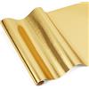 IModeur Vinilo adesivo Oro spazzolato, 30,5 cm x 125 cm pellicola adesiva Oro per Cricut, Vinile autoadesivo per regali fai da te, festa di compleanno