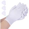 AovYoo 6 Paia Guanti Cotone per Bambini Dermatologici Bianchi, Guanti di Cotone per Dermatiti,Guanti idratanti per Crema Mani