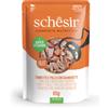 Schesir Cat Soft Adult filetti in gelatina alimento completo bustine 85 gr - Tonnetto e Pollo con Gamberetti - Confezione da 12 pezzi - Cibo umido per gatti - 1° ORDINE? scegli lo sconto BZR5 / BZR20 + 200 punti fedeltà
