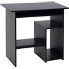 HOMCOM Scrivania Salvaspazio da Casa e Ufficio, Moderna Scrivania per Computer, Porta PC, Ripiano per CPU e Mensola per Tastiera Estraibile in Legno, 80x45x75cm, Nero
