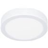 Eglo Fueva 6 Plafoniera a LED, rotonda, per bagno, lampada da soffitto in plastica di colore bianco, luce bianca calda e fredda, IP44, diametro 16,5 cm