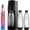 sodastream Aeratore Terra Promopack con cilindro di CO2 e 3 bottiglie di plastica lavabili in lavastoviglie, altezza 44 cm, nero, 44 cm, 1100448490