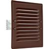 KOTARBAU® - Griglia di ventilazione in metallo con zanzariera, 165 x 165 mm, marrone