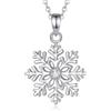 EUDORA Harmony Ball Collana con Fiocco di Neve in Argento Sterling 925 per Donna, Delicato Ciondolo con Fiocco di Neve Regalo di Gioielli Invernali per Mamma Moglie, Catena in Argento da 18