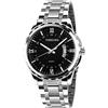 TONSHEN Uomo Fashion Orologio Puntatore Luminoso Calendario Casual Elegante Analogico Quarzo Acciaio Inossidabile Orologi da Polso (Nero)