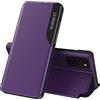 TEYYOS Smart Clear View Cover per Xiaomi Redmi Note 13 PRO Plus 5G/Note 13 PRO+ 5G, Premio Custodia con Una Schermo Finestra, Specchio Elegante Flip Case con Supporto Pieghevole - Viola