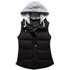 Fulidngzg Smanicato Donna Corto Caldo Piumino con Zip con Cappuccio Gilet Trapuntata Antivento Giubbotto Senza Maniche Casual Leggero Giubbino Invernale