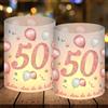 Epokus Fotofori Decorativi per 50 Anni - Decorazione da Tavolo Buon Compleanno - Deco Compleanno Donna Uomo per Luci da Tè e Candele