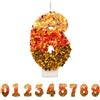 DTXLX Candela Numero 6 Paillettes Multicolore | 3D multicolore con paillettes. Fatto a mano. Per torta di compleanno.