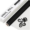 IModeur Vinilo adesivo nero, 30,5 cm x 244 cm pellicola adesiva nero matt, vinile nero per Cricut, Silhouette Cameo, La maggior parte delle macchine da taglio