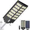 Lenlun 1200W Lampione Solare Led Esterno, 120000LM Faretti solari a Led da Esterno con Sensore Movimento, IP65 Impermeabile Luci Solari da Giardino con Telecomando per Cortili, Vialetti, Stradale