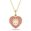 Swarovski Pendente Hyperbola, Taglio Octagon, Crystal Pearl, Cuore, Rosa, Placcato color oro