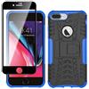 Yiakeng Cover Apple iPhone 7 Plus,Apple iPhone 8 Plus + Pellicola Vetro Temperato, Antiurto Protezione Silicone con Kickstand Rugged Custodia Case per Apple iPhone 7 Plus / 8 Plus (Blu)