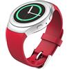 MoKo Cinturino Compatibile con Samsung Gear S2, Morbido Braccialetto Sportivo di Ricambio in Silicone per Gear S2 SM-R720 / SM-R730 Smart Watch, Rosso (Non per Gear S2 Classic SM-R732)