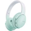 SLuB Cuffie Wireless Over Ear, Cuffie Bluetooth Pieghevoli, Suono Stereo HD, Microfono HD Incorporato, 30H di Riproduzione, Adatto per Telefono, PC, TV, Giochi, Esterno, Ufficio (Verde)