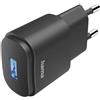 Hama - Caricabatterie da rete USB A, 6 W, nero