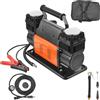 VEVOR Compressore d'Aria Gonfiatore 12V, Gonfiatore per Pneumatici Doppio Cilindro Portatile, Kit Gonfiatore per Pneumatici da 300 L/min, 10,3 Bar, con Adattatori, per Camion, Auto, SUV, 4x4, RV