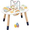 Le Toy Van - PL137 - Tavolo multiattività per bambini, adatto dai 18 mesi, tavolo multigioco Montessori, gioco ecologico, giochi sensoriali, 12 attività, in legno certificato FSC, Petilou