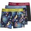 JACK & JONES JACFLOWER Bird Trunks 3 Pack Noos Boxer a Pantaloncino, Surf The Web/Dettagli: Nero - Nero, XXL Uomo
