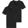 Schiesser 95/5 Organic Cotton Canottiera con Scollo a V Intimo, Nero, S Uomo