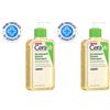 Cerave (L'Oreal Italia SpA) CeraVe Olio detergente idratante Deterge, idrata e lenisce. Con 3 ceramidi essenziali, trigliceridi squalene da olio di origine vegetale 236 ml Set 2 2x236 per la pelle