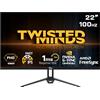 Twisted Minds Monitor da gioco Fast IPS Display 22'' - Risoluzione 1920 x 1080 FHD, frequenza aggiornamento 100 Hz, rapporto d'aspetto 16:9, tempo di risposta 1 ms - Nero (TM22FHD100IPS)