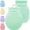 Gistome Piccola borsa dell'acqua calda con copertura, 320 ml, mini borsa dell'acqua calda in silicone per impacchi caldi e freddi, scalda-piede, ideale per crampi mestruali, dolori muscolari al collo e alle