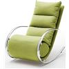 Robas Lund 64074CU3 Poltrona / sedia a dondolo relax, York, tessuto, ca. 67 x 111 x 102, verde